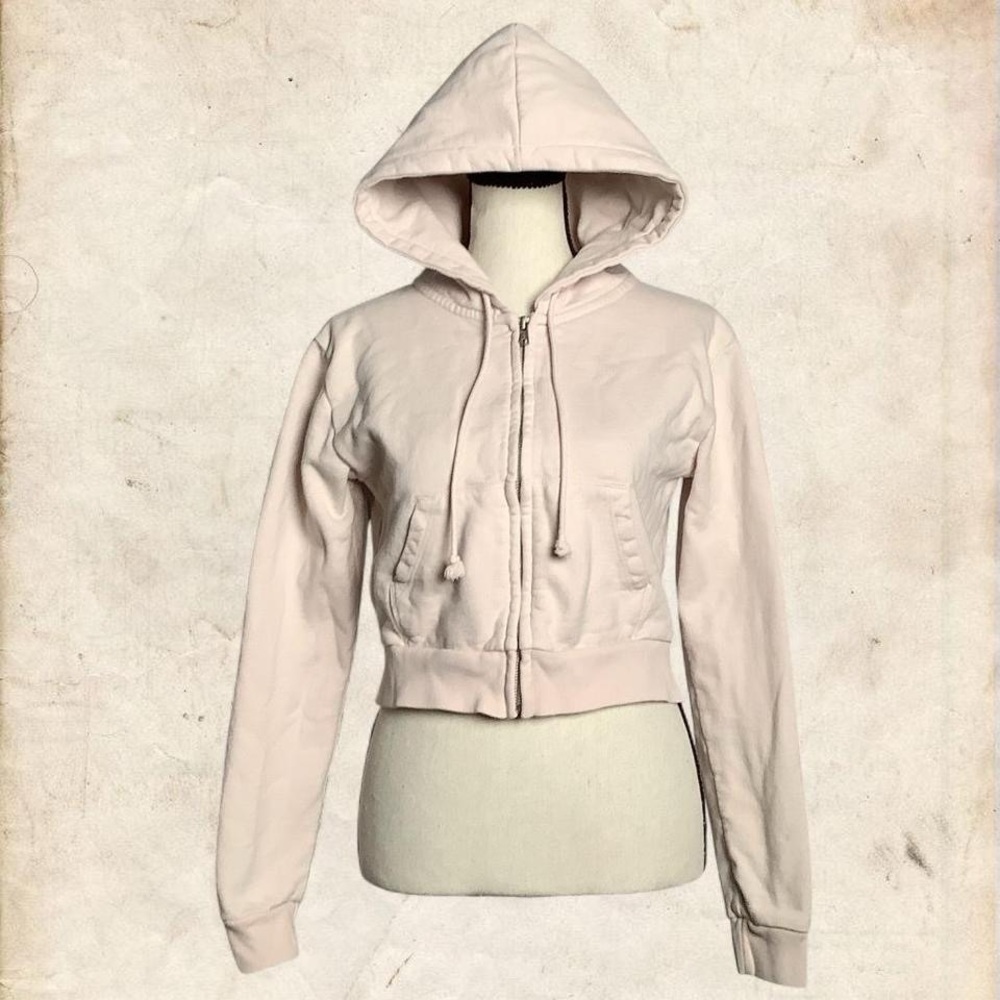 Brandy Melville Baby Pink Cropped Jacket